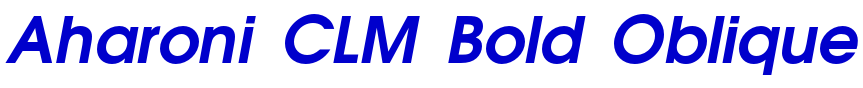 Aharoni CLM Bold Oblique 字体